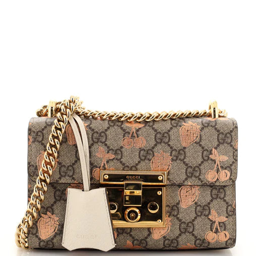 Gucci Padlock Shoulder Bag Printed GG Coated Canvas Small