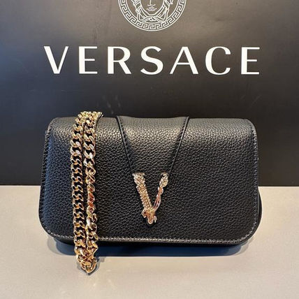 VERSACE | Casual Style Plain Office Style Elegant Style Crossbody Logo