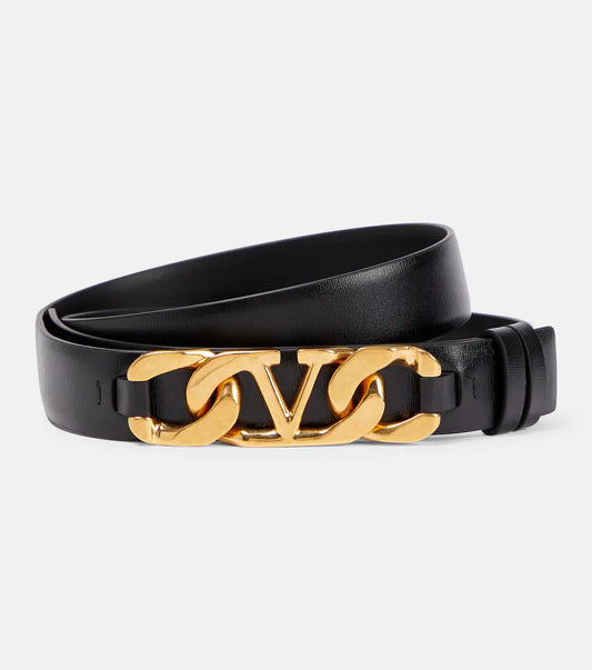 Valentino Garavani VLOGO LEATHER BELT