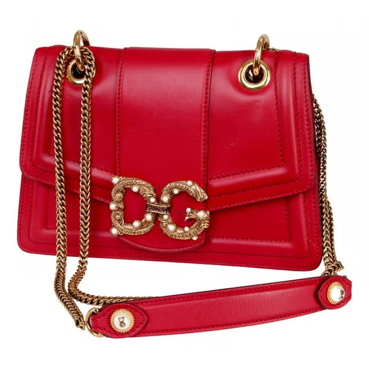 Dolce & Gabbana DG AMORE LEATHER HANDBAG